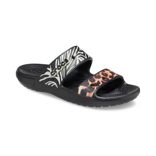 Crocs Black-Multi Casual Slippers