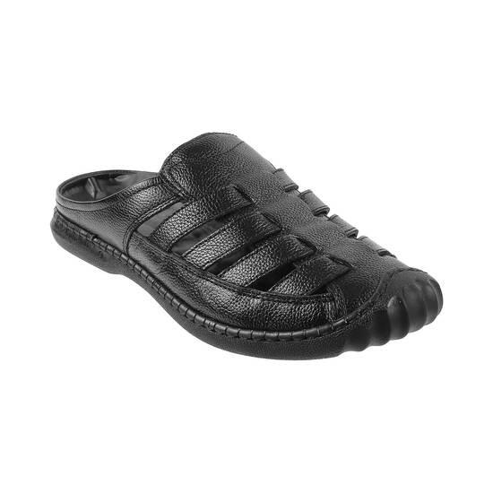 Metro Black Casual Slip Ons