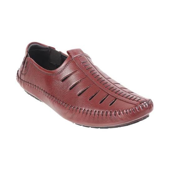 Metro Maroon Casual Slip Ons