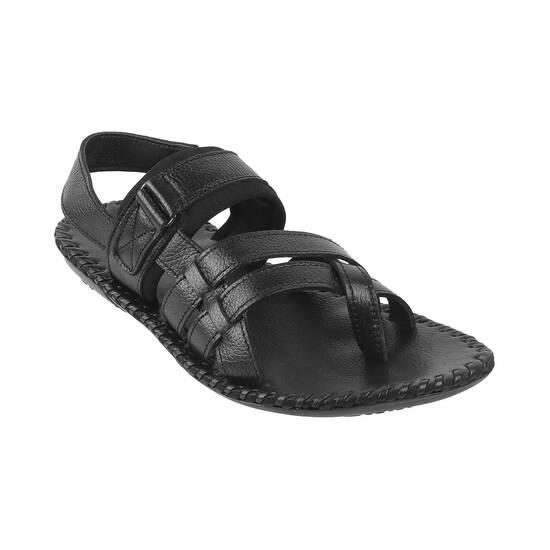 Metro Black Casual Sandals