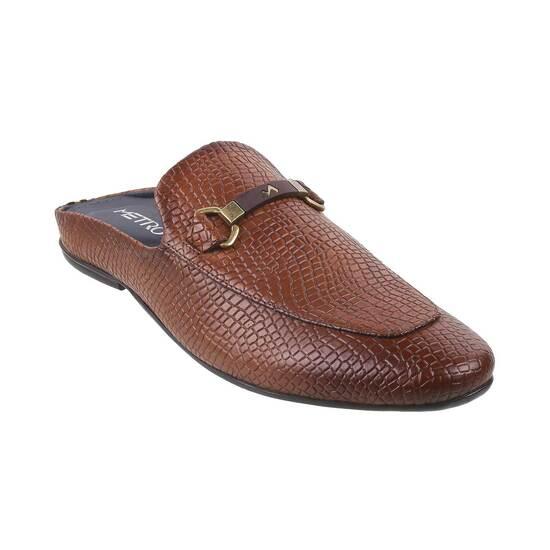 Metro Tan Ethnic Slip Ons