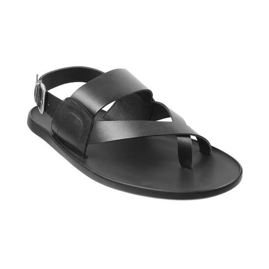 Metro Black Casual Sandals