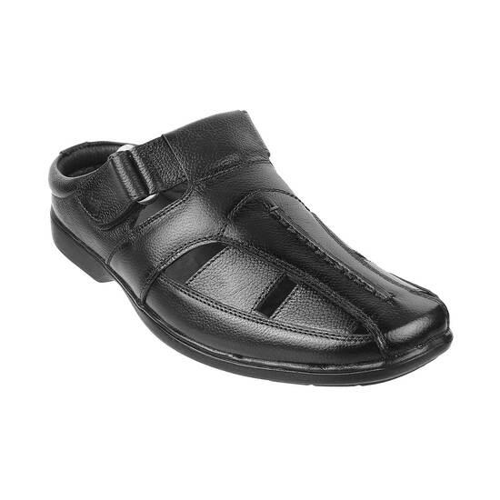 Metro Black Casual Slip Ons