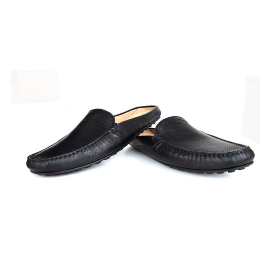 Language Black Casual Slip Ons