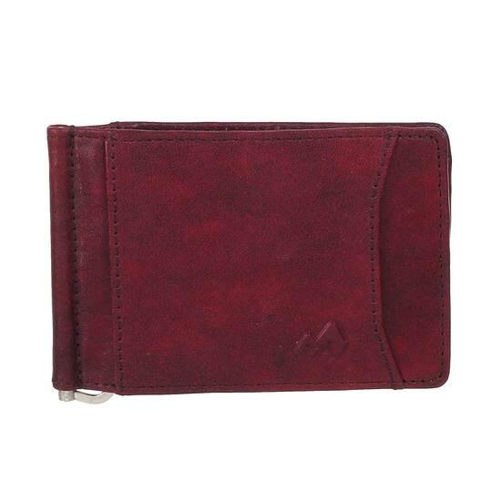 Metro Maroon Mens Wallets Money Clip Wallet