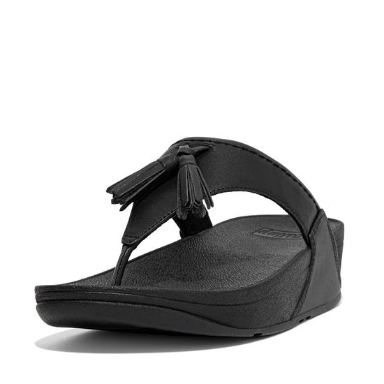 Lulu Tassel Leather Toe-Post Sandals