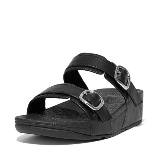 Lulu Adjustable Leather Slides