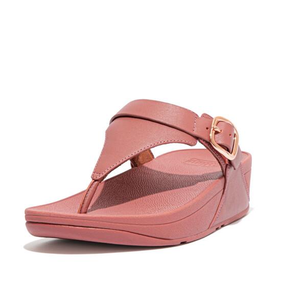 Lulu Adjustable Leather Toe-Post Sandals