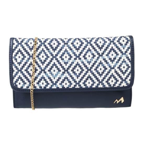 Metro Blue Hand Bags Clutches