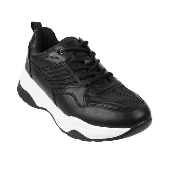 Metro Black Sports Walking Shoes