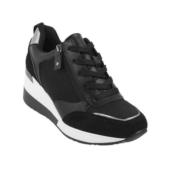 Metro Black Sports Sneakers