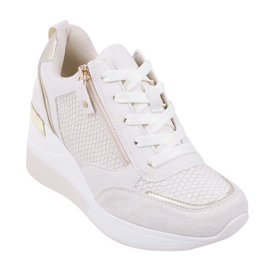 Metro White Sports Sneakers