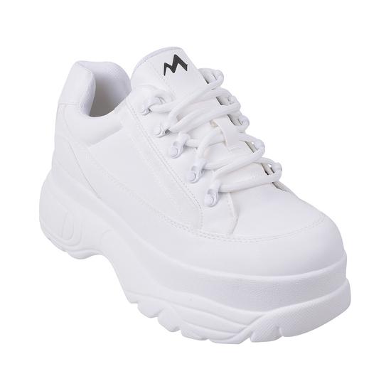 Metro White Sports Sneakers