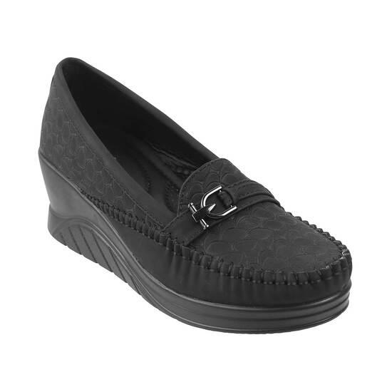 Metro Black Casual Pumps