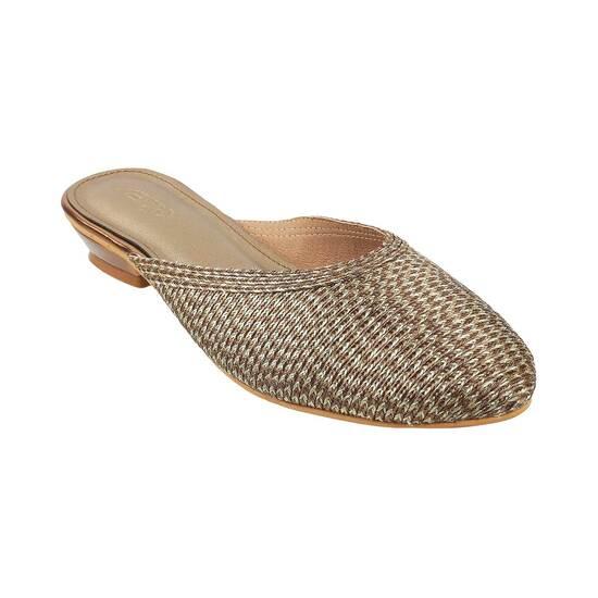 Metro Antique-Gold Ethnic Slip Ons