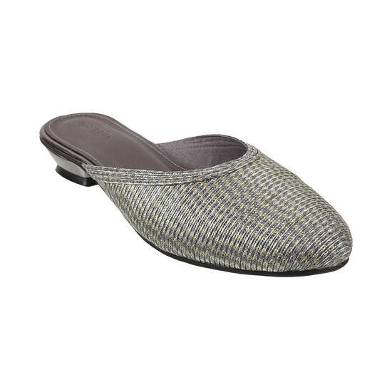 Metro Gun-Metal Ethnic Slip Ons