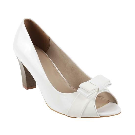 Metro White Formal Peep Toes