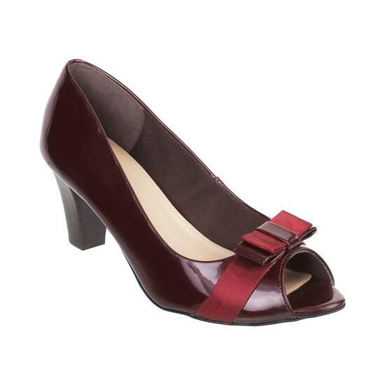 Metro Maroon Formal Peep Toes