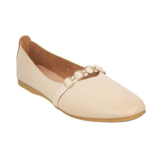 Metro Khaki Casual Ballerinas