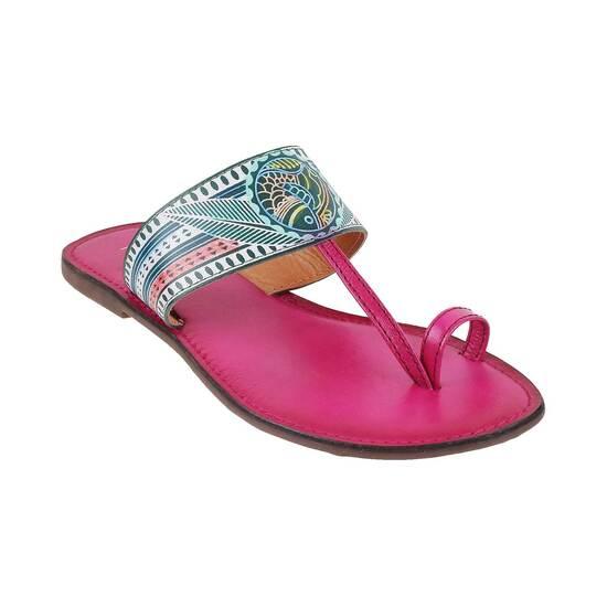 Metro Pink Ethnic Slippers