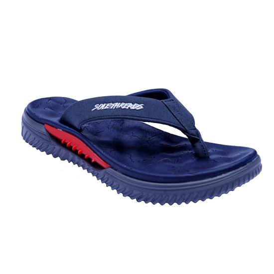 Solethreads Navy-Blue Casual Slippers