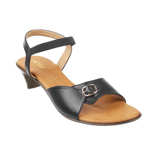 Metro Black Casual Sandals