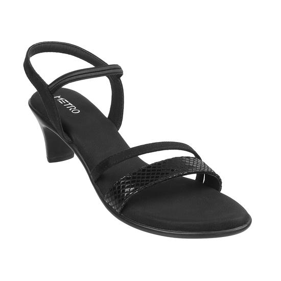 Metro Black Casual Sandals