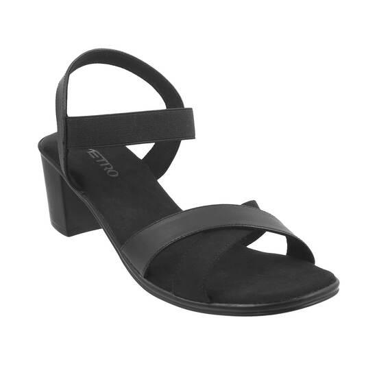 Metro Black Casual Sandals