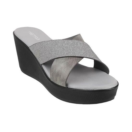 Metro Grey Casual Slides