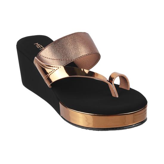 Metro Antique-Gold Casual Slip Ons