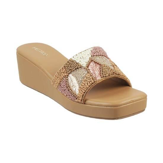 Metro Antique-Gold Casual Slip Ons