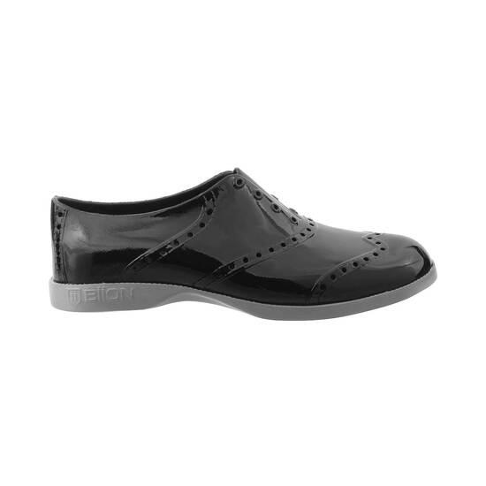 BiiON Black-Pat Sports Slip Ons