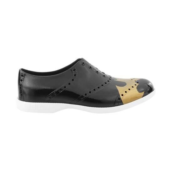 BiiON Black-Pat Sports Slip Ons