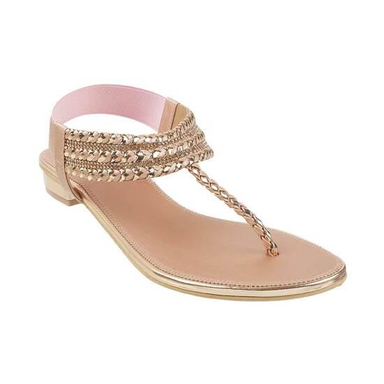 Metro Peach Ethnic Sandals