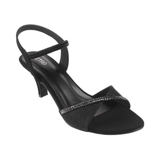 Metro Black Party Sandals