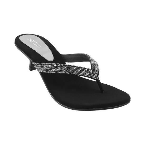 Metro Black Party Slip Ons