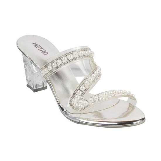 Metro Silver Wedding Slip Ons