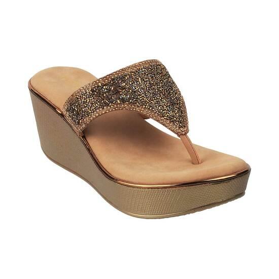 Metro Antique-Gold Party Slip Ons