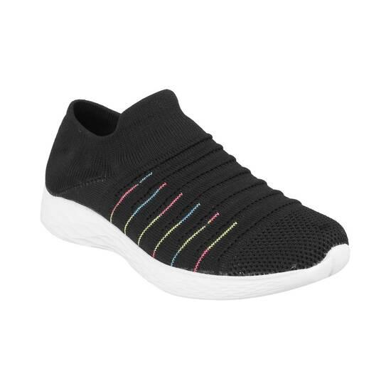 Metro Black Sports Walking Shoes