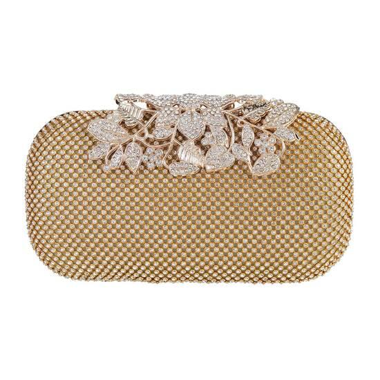 Metro Gold Womens Bags Box Clutch