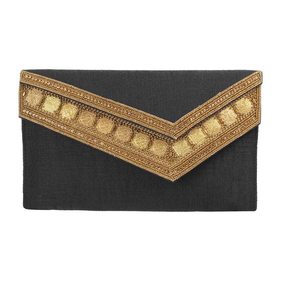 Metro Black Womens Bags Envelope Clutch