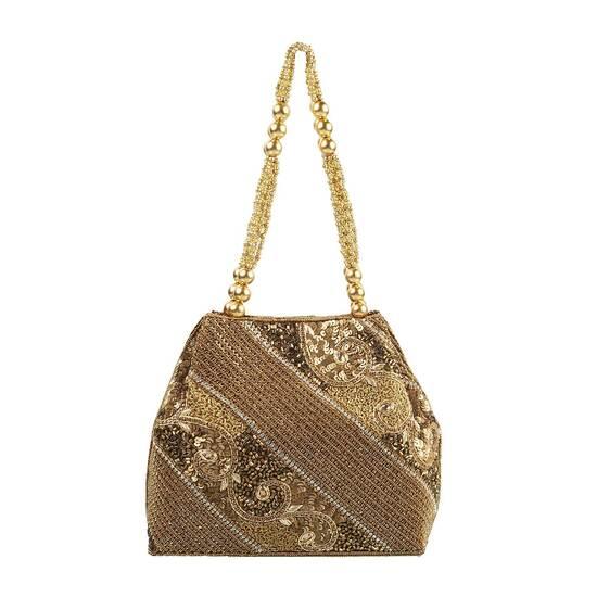 Metro Antique-Gold Hand Bags Potlis