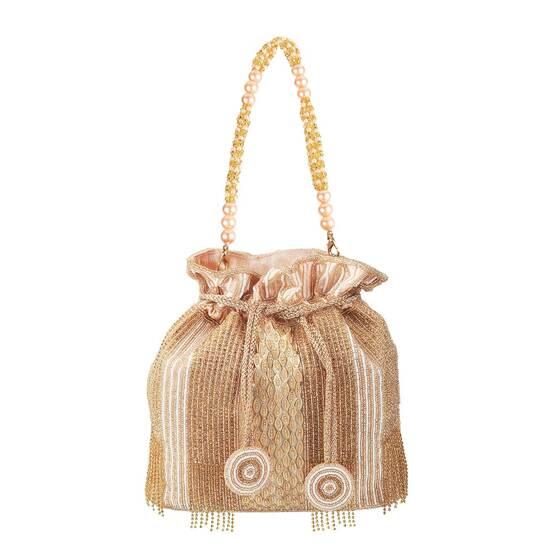 Metro Rose-Gold Hand Bags Potlis