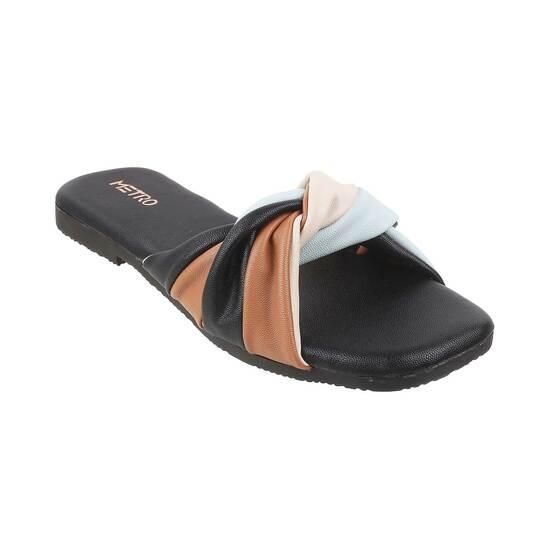 Metro Black-Multi Casual Slip Ons