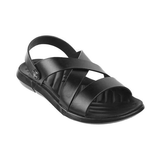 Metro Black Casual Sandals