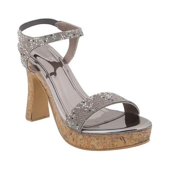 Princess Gun-Metal Party Sandals