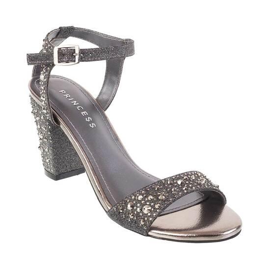 Princess Gun-Metal Party Sandals