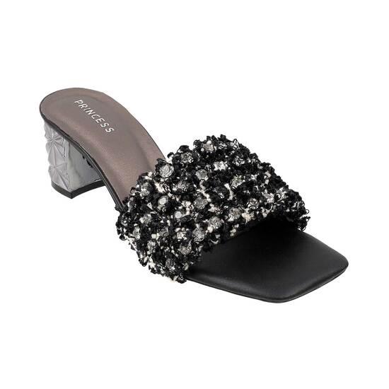 Princess Black Party Sandals