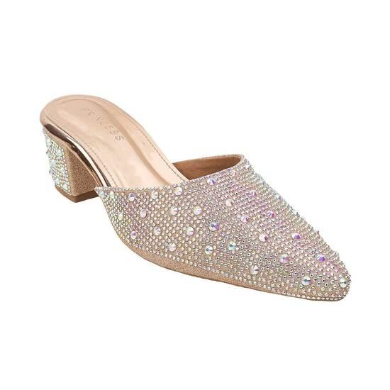 Princess Rose-Gold Wedding Slip Ons