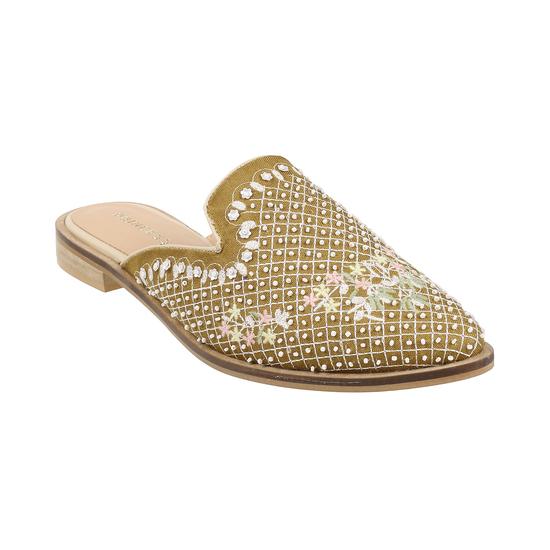 Princess Beige Ethnic Slip Ons